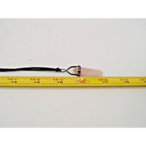 Rose Quartz Crystal Stone Necklace Point Pendant Fabric Rope Heart Chakra Energy - Picture 10 of 10